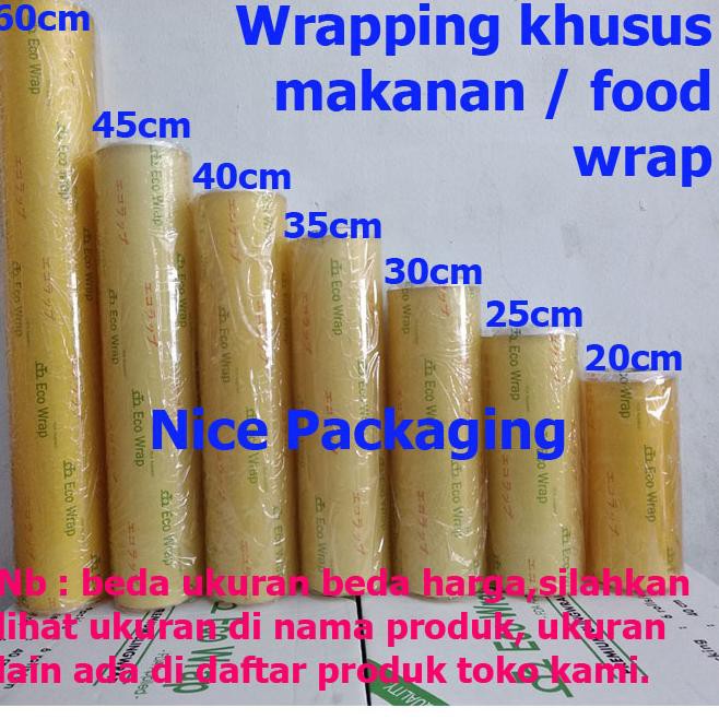 QRY Plastik wrapping makanan / food wrap uk 45cm ❊ ➯