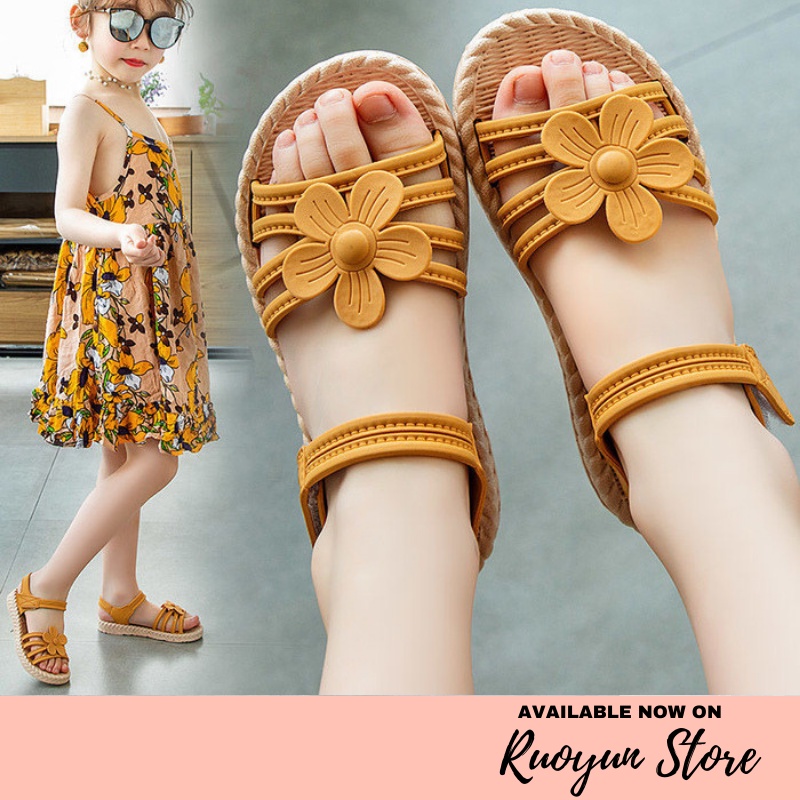 RYX - Summer Flower Sandal Karet Slip On Anak Fashion Casual (NO BOX) - Ori Import