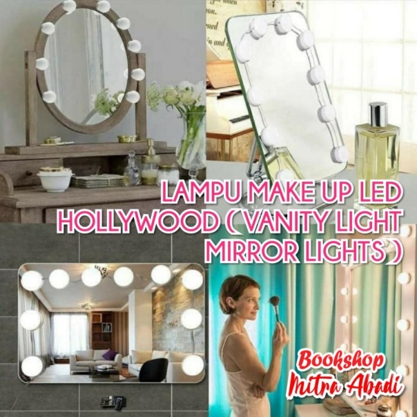 Lampu LED Hollywood / Vanity Mirror Kaca Rias MAKE UP Light String LED