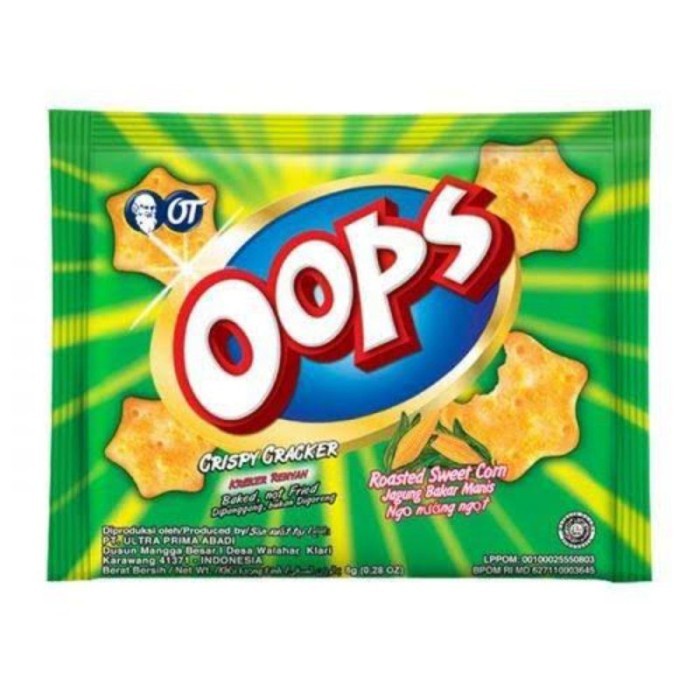 

Oops Crispy Cracker Biskuit Snack Cemilan Makanan Ringan 225gr