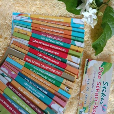 

BEST PRODUCT!!! STIKER / STICKER DO'A DOA Sehari-hari Isi 24 Desain Menarik Terlengkap, Full Gambar Animasi Anak lucu tuntunan doa anak sehari hari untuk anak sholeh Sitker doa anak SD / TK / PAUD. Media Belajar Do'a Edukasi anak muslim Lila Jaya Magelang