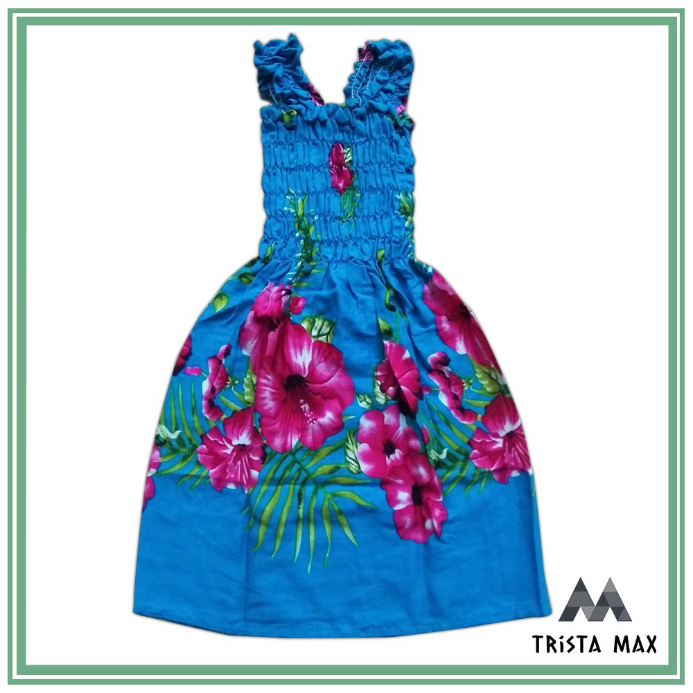 Dress Anak Perempuan - Dress Anak Motif Bunga - Mini Dress Anak Casual - Grosir Daster Anak Bali