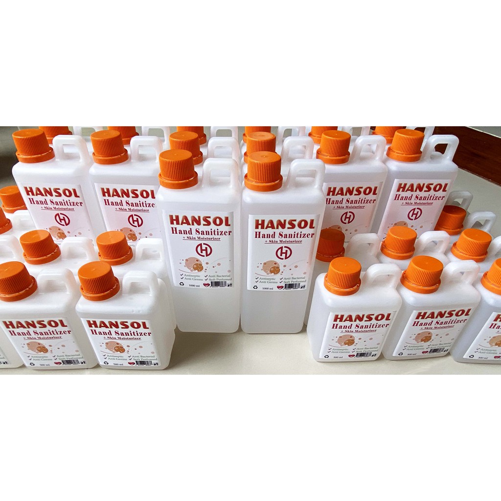 Hand Sanitizer HANSOL cair 1000 ml Antiseptic / Anti bakteri / Anti germs / cegah virus