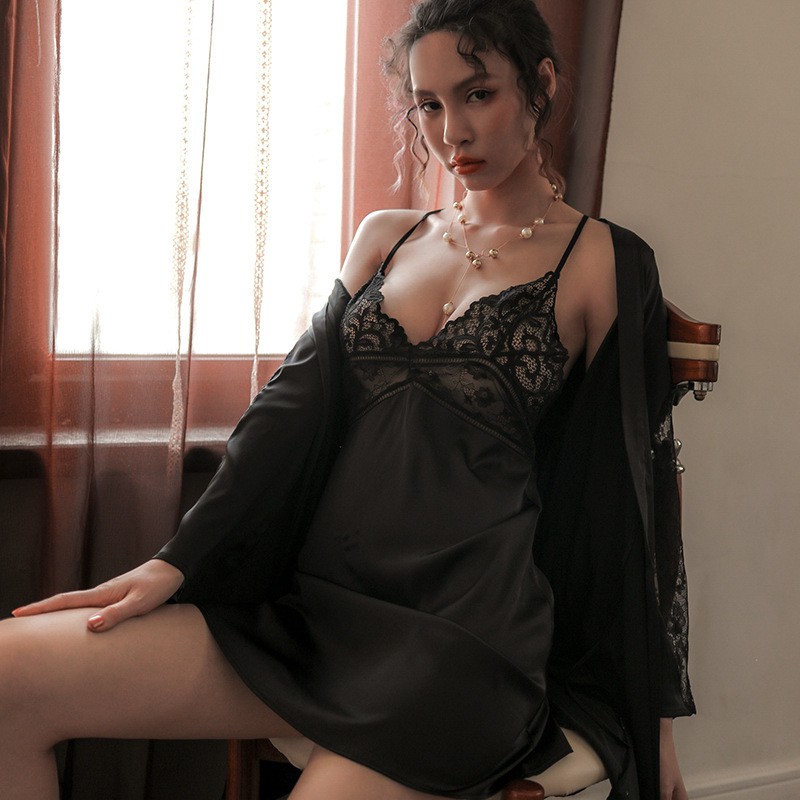 Violeta - Kimono Only - Lingerie Kimono Set - Premium Quality - Bahan Satin