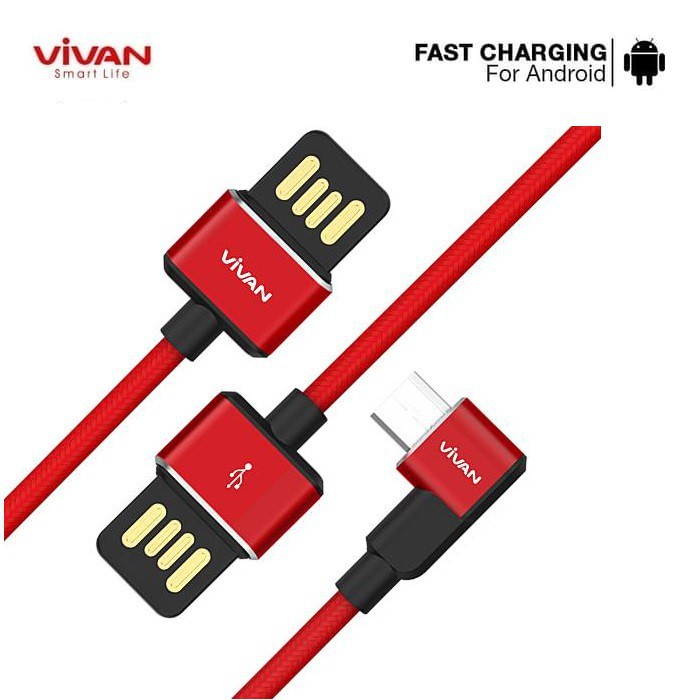 Kable Data Fast Charging Vivan BWM100 2.4A Data Cable For Android Micro USB - Garansi Resmi 1 Tahun