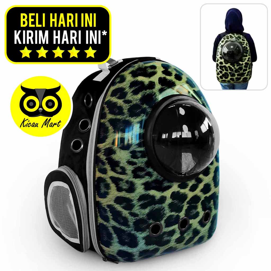 Tas Kucing Space Capsule Import Kaca Transparant Pet Carrier Cat Dog Travel Bag Import Tas Kucing Astronot Gendong Kapsul Tas Ransel Kucing Anjing Pet Cargo