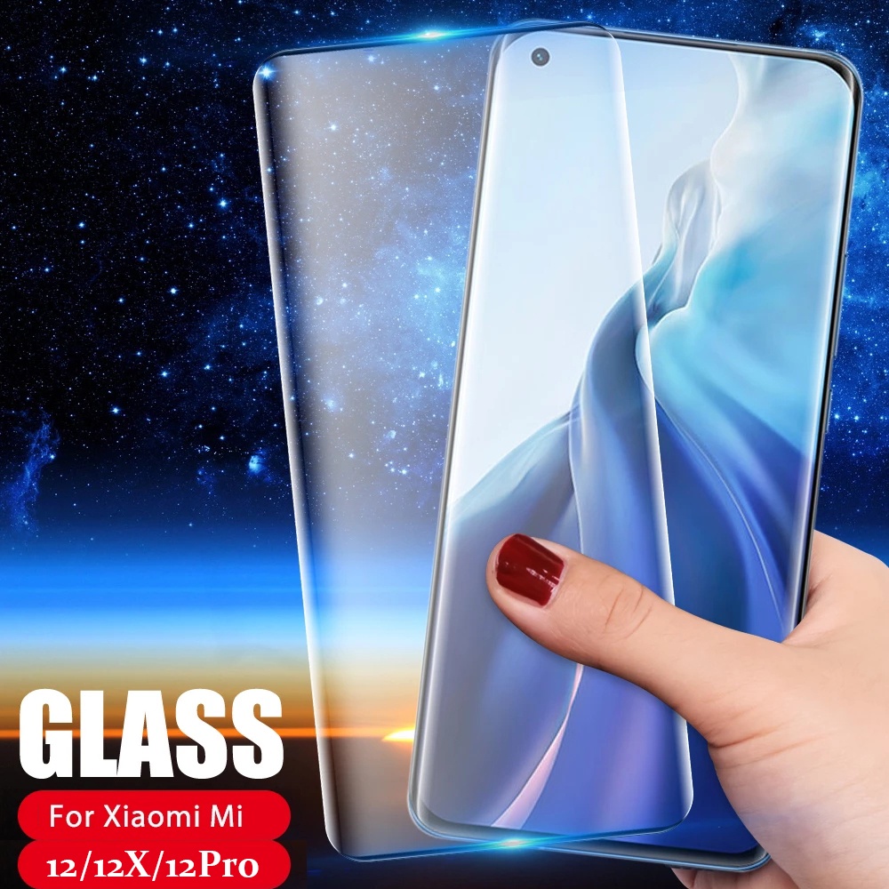 Pelindung Layar Tempered Glass 3D Curved Anti Glare / Sidik Jari Untuk Xiaomi 12 Series / 9H 12 / 12X / 12Pro