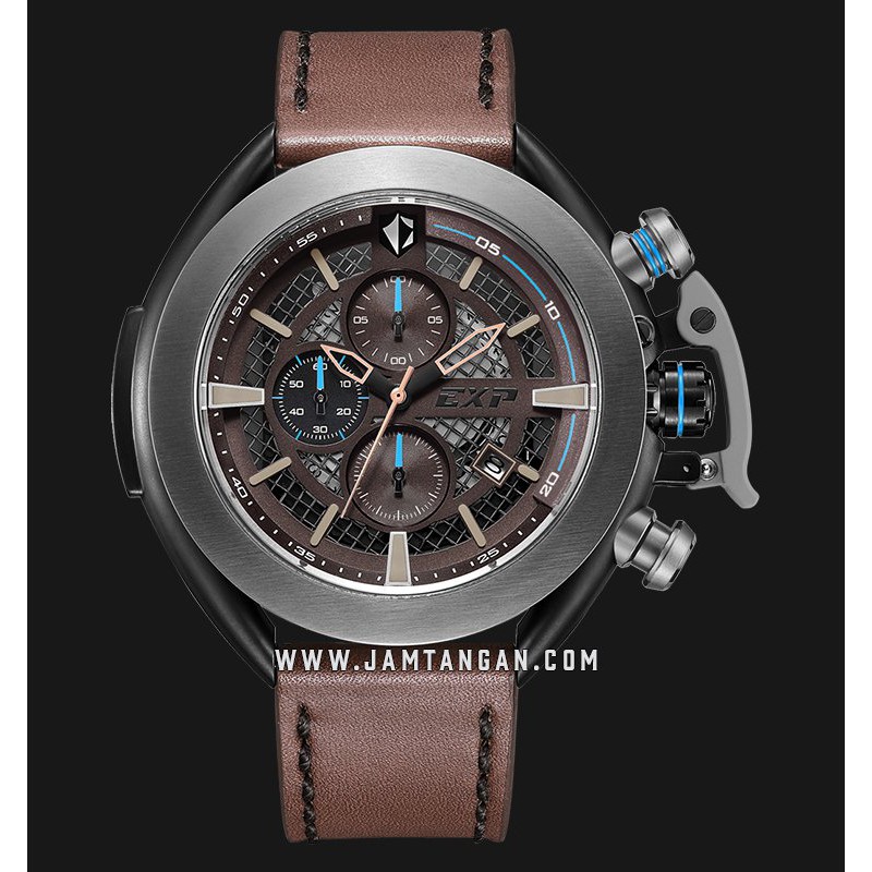 Expedition E 3001 MC LEPBO Chronograph Men Skeleton Dial Brown Leather Strap