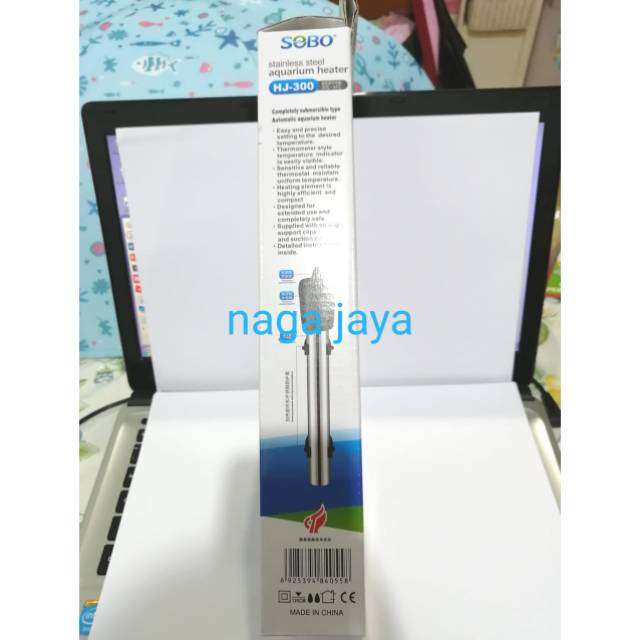 Heater pemanas air aquarium sobo 300 watt stainless steel anti pecah