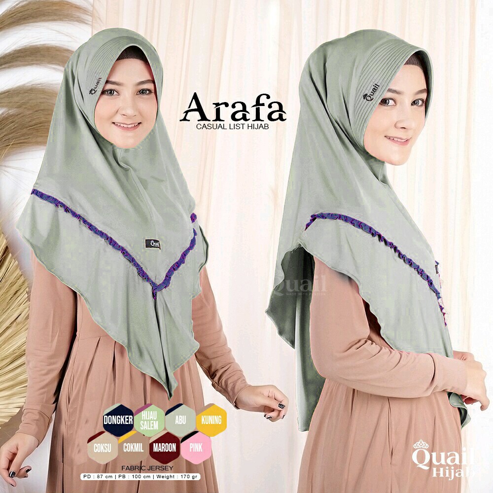 ARAFA QUAIL HIJAB INSTAN | PREMIUM JILBAB ORI QUAIL