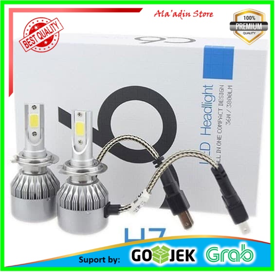 Cuci Gudang Lampu Mobil Headlight LED H7 COB 2 PCS - C6