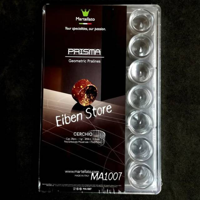 Martellato Choco Mold Prisma Circle Praline - O 3 H 1,5cm