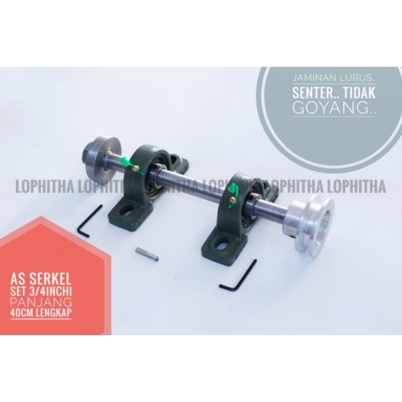 as serkel / as sirkel / as circkel / table saw / rangkaian as gergaji serkel 3/4inchi panjang 40cm l