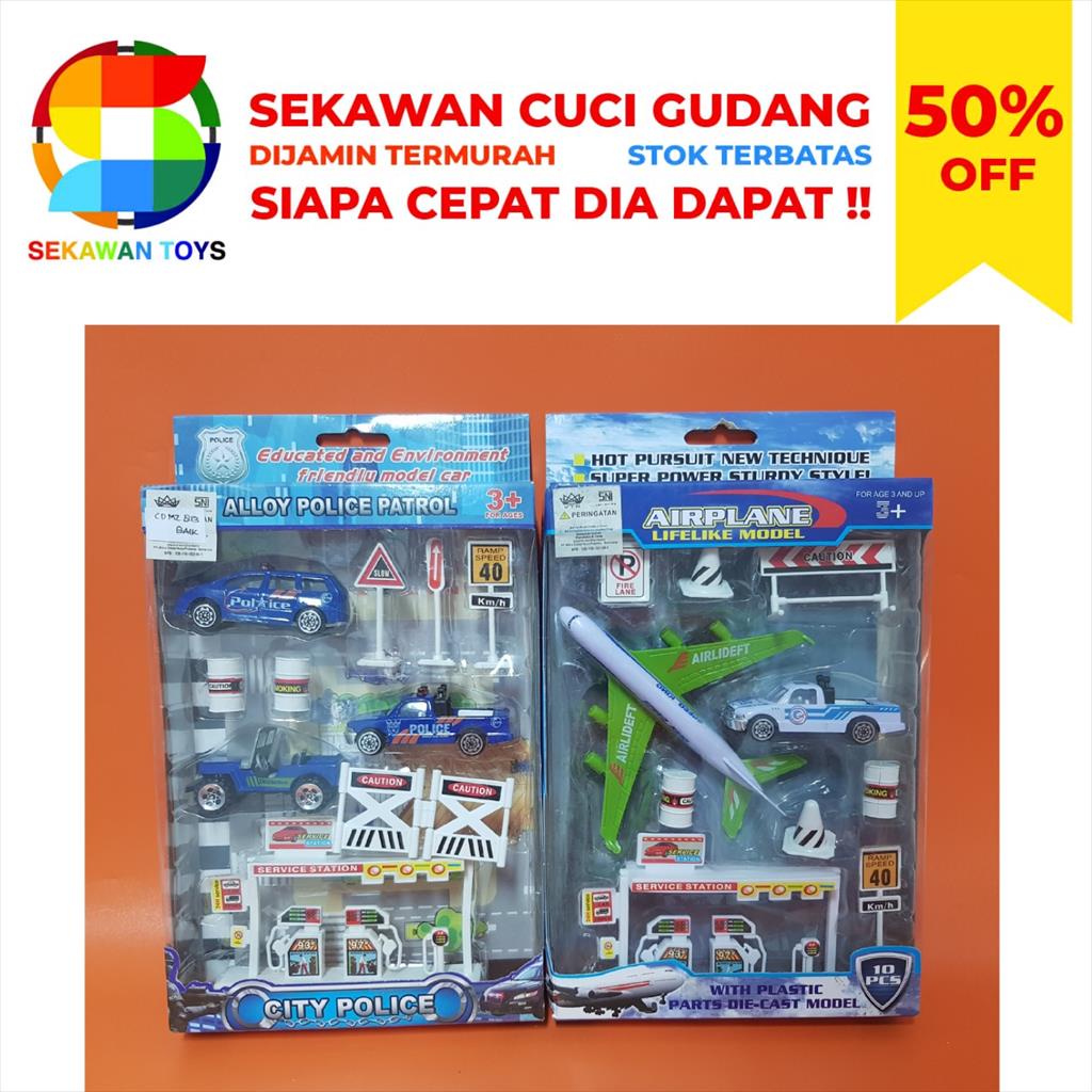 Miniatur Mobil City Police/ Miniatur Pesawat SEKAWAN SALE 13A