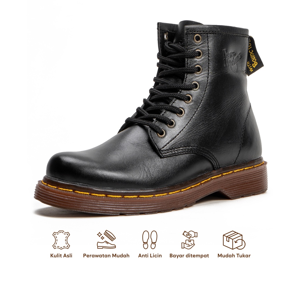 Sepatu Boot Pria Boots Casual Kulit Asli Docmart Like Dr Martens 1080