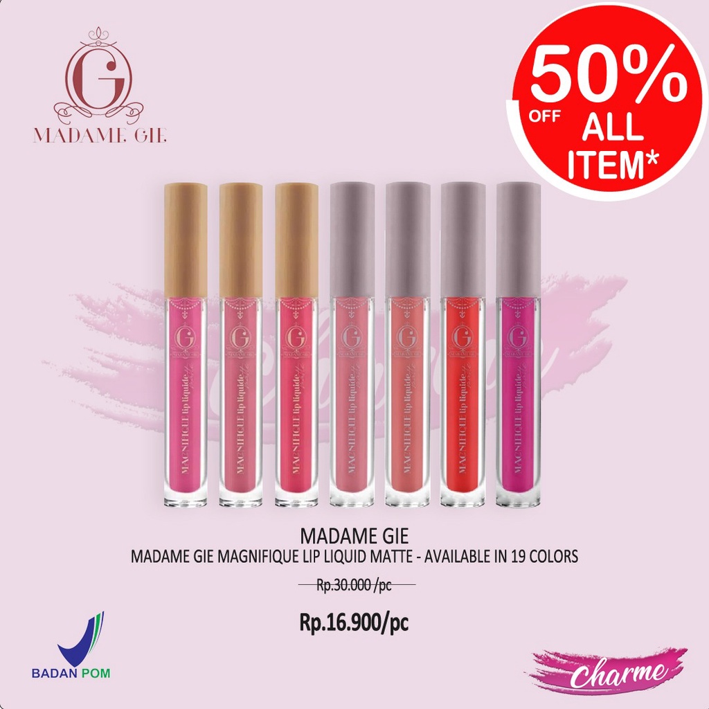 (READY &amp; ORI) Madame Gie Magnifique Lip Liquide Matte dan Nude Classic Series - MakeUp Lip Cream Lipstik