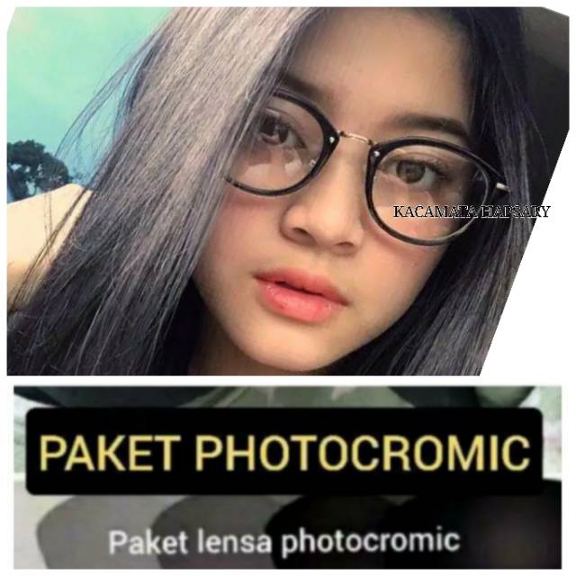 Frame Kacamata Wanita Terbaru Free Lensa Photocromic Anti UV Minus Dan Plus, Kacamata Harlow 8937