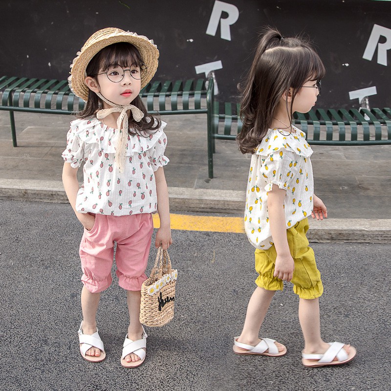 Baju anak cewek - SET baju IMPORT LEMONE GIRL - Pakaian Anak Perempuan import branded - baju lebaran