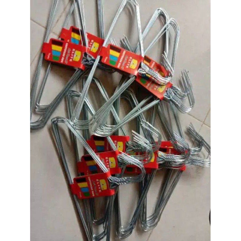 Hanger Baju Kawat Stainless Anti Karat /Gantungan baju 1 pak isi 10 Pcs