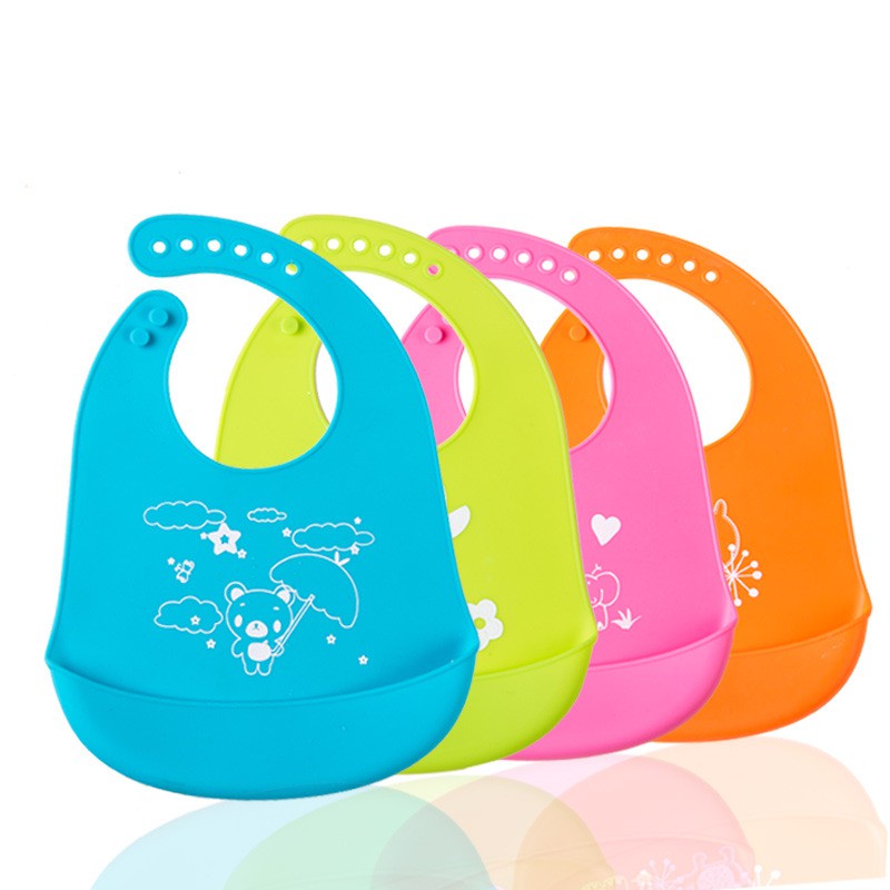 Celemek Makan Bayi Baby BIB Slabber Full Silikon silicone lembut