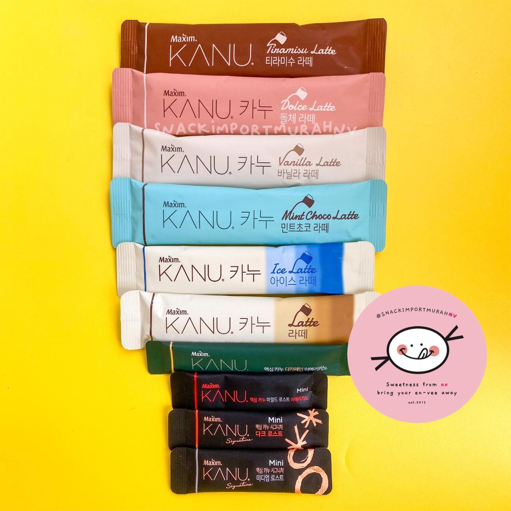 [Ecer] Maxim Kanu Coffee Latte / Kanu Mint Choco Latte / Kanu Vanilla Latte / Kanu Tiramisu Latte / 