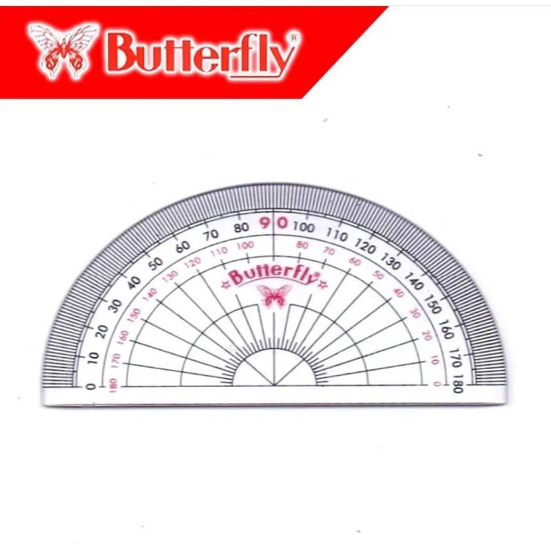 busur derajat butterfly 180° busur derajat 180°/8cm