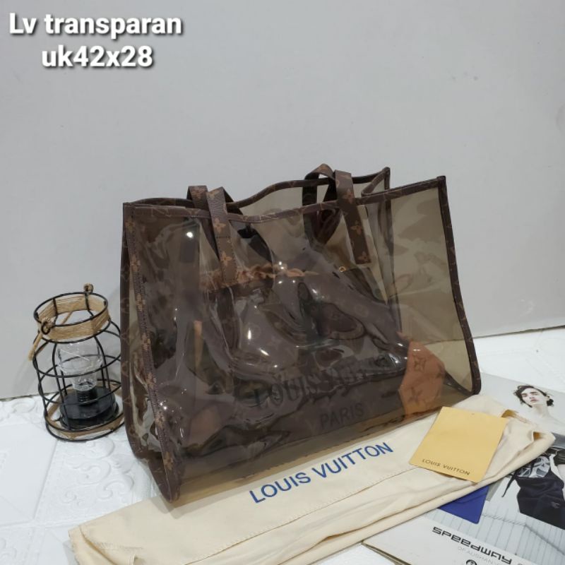 LV Tote Transparan bag in bag, size 42x28