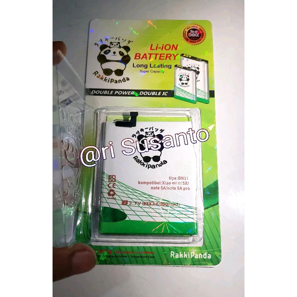 Baterai Rakkipanda BN31 for Xiaomi Mi A1 Double Power Protrction