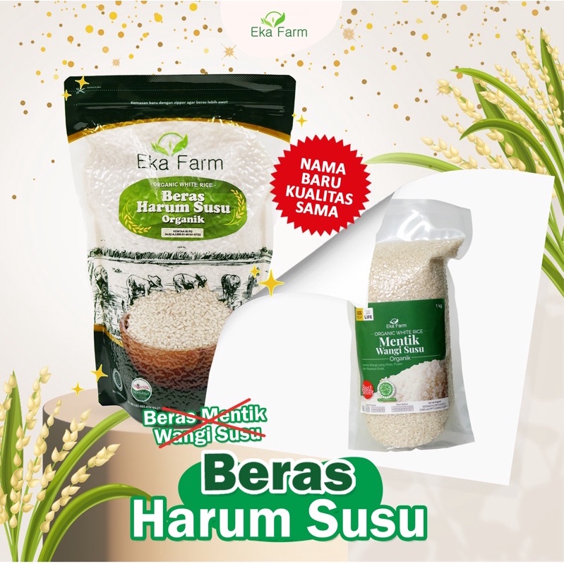 

Beras Premium Beras Harum Wangi Organik Vacum Eka Farm - 1 kg - Kemasan terBaru