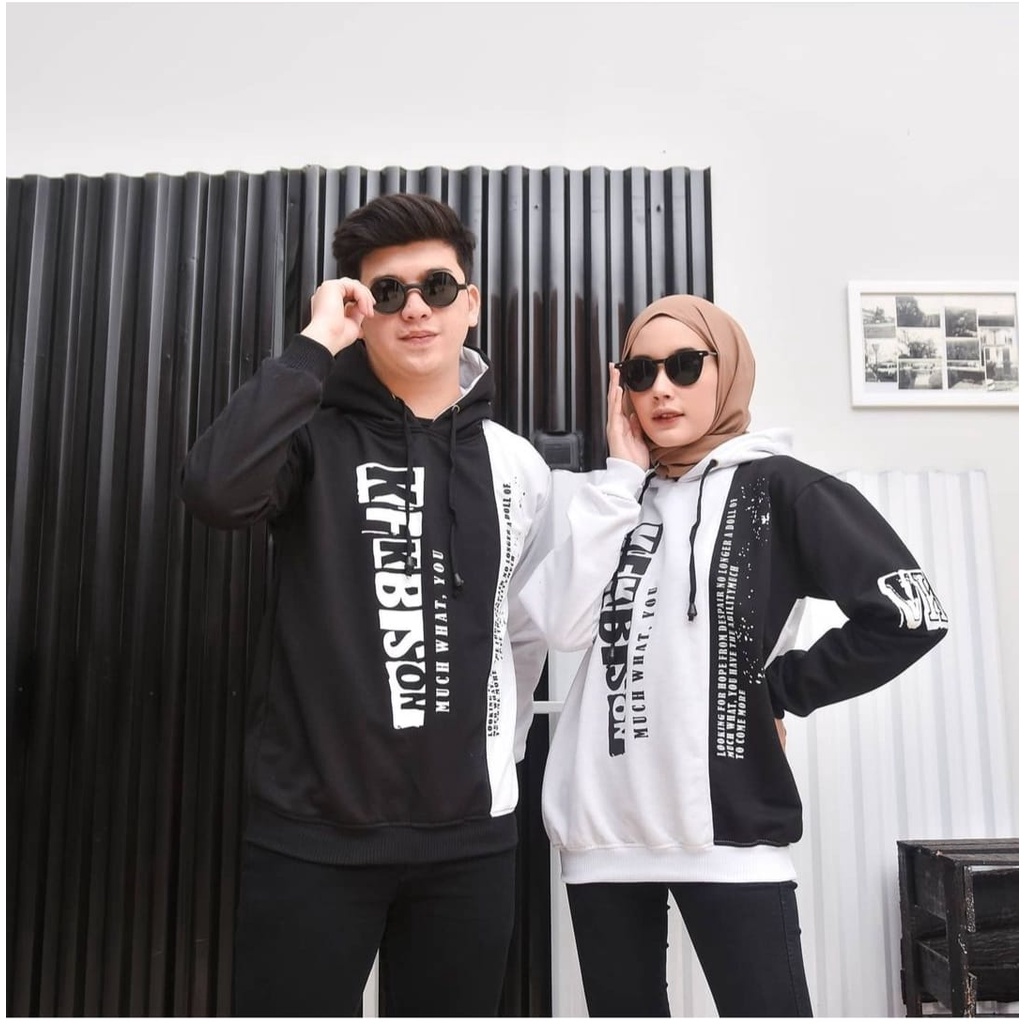 ( HARGA SUDAH TERMASUK 2 JAKET ) KFK VK PUTIH JAKET HOODIE COUPLE TERBARU / JAKET HOODIE COUPLE TERB