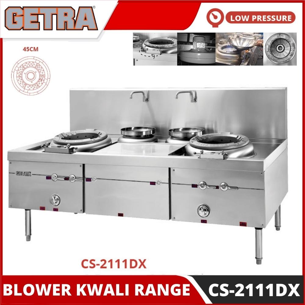 KWALI RANGE GETRA CS-2111DX KOMPOR STAINLESS RESTORAN KUALI BLOWER 2 TUNGKU CS 2111 ORIGINAL