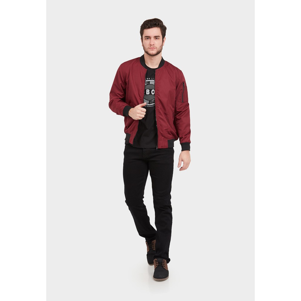 JBBoss Jaket Bomber 703 (Maroon) / Ramayana Jatinegara