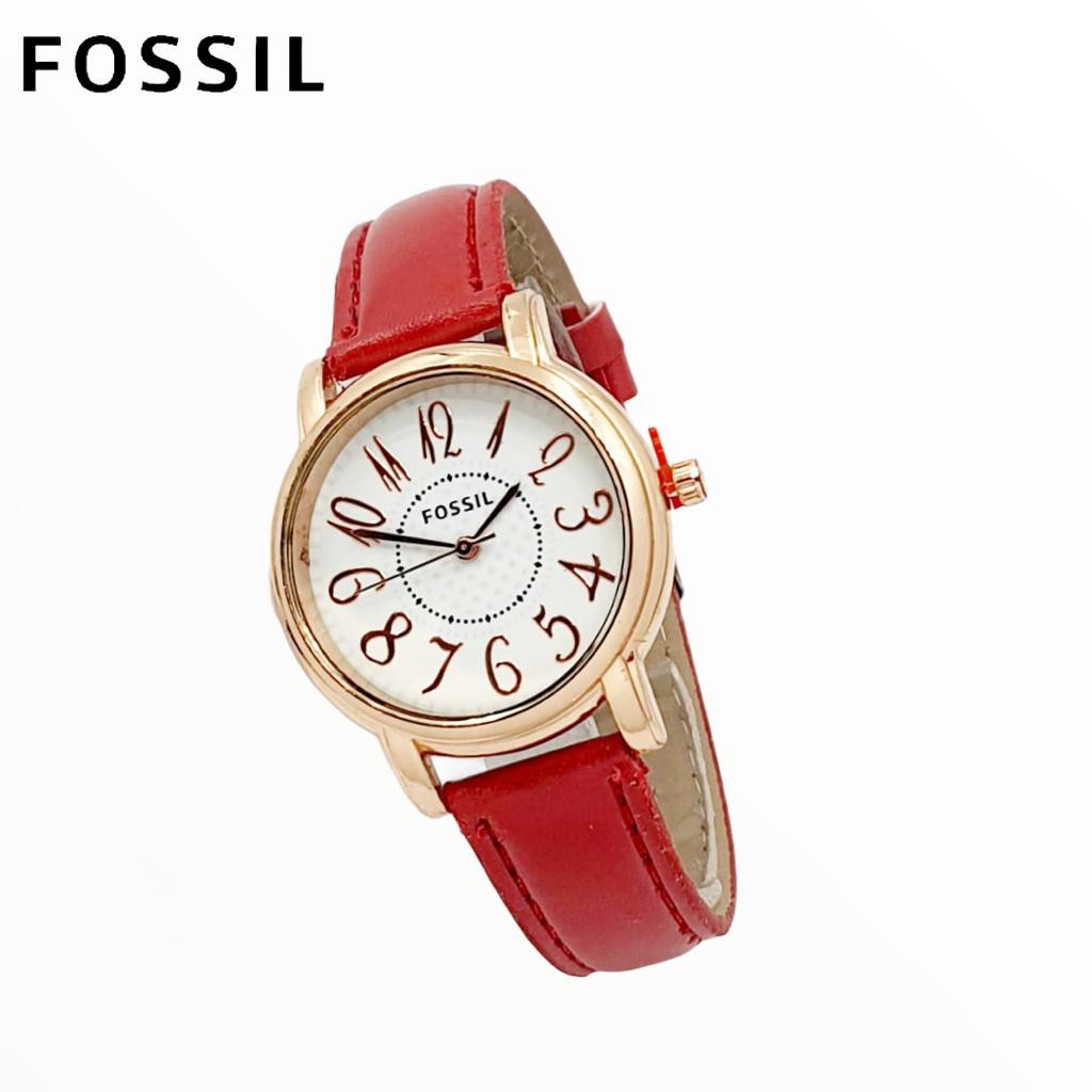 JAM TANGAN WANITA IMPORT FOSSIL MURAH 2508 KULIT TERLARIS UNIK WATER RESISTANCE  NEW TERBARU 2021