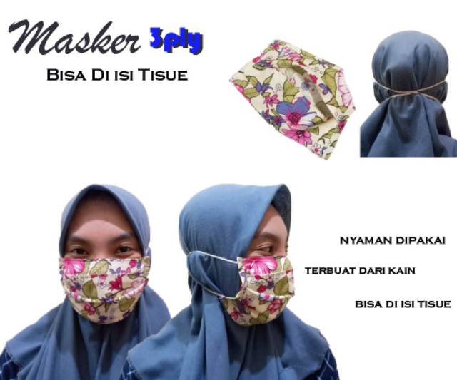 RC MASKER FASHION KAIN KATUN POLOS BANYAK WARNA MURAH