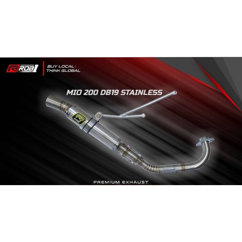 Knalpot Rob1 Original Mio Mio Soul Nouvo Db17 Db19 155 200 CC Stainlees Original Racing Jogja