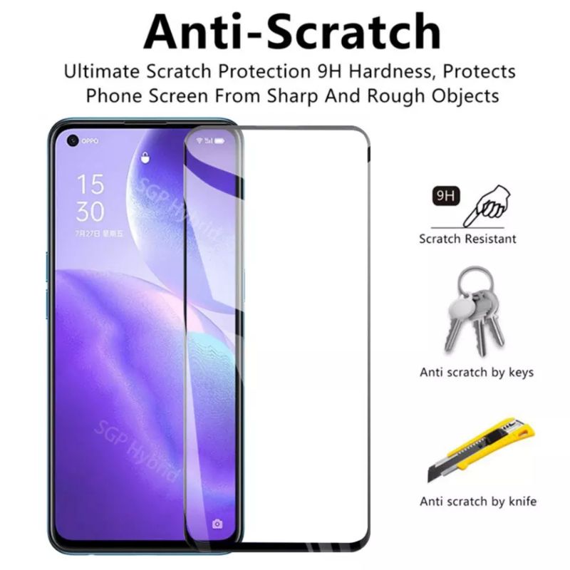 PAKET 3IN1 TEMPERED GLASS SKIN CARBON OPPO RENO 5 5G 4G - TG ANTI GORES FULL LAYAR OPPO RENO5 SCREEN