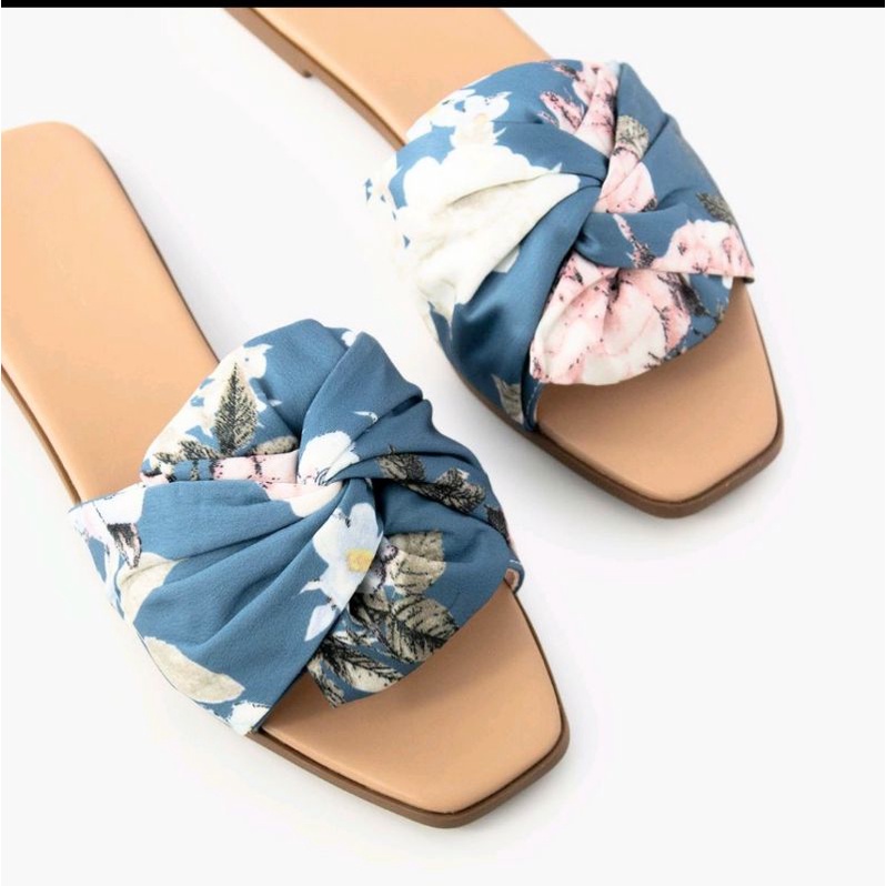 urban&co evania sandal essentials blue/sendal santai wanita/urban n co sandal nyaman