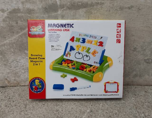 Magnetic Learning Case 2 in 1 - Mainan Papan Tulis Magnet Anak Edukasi