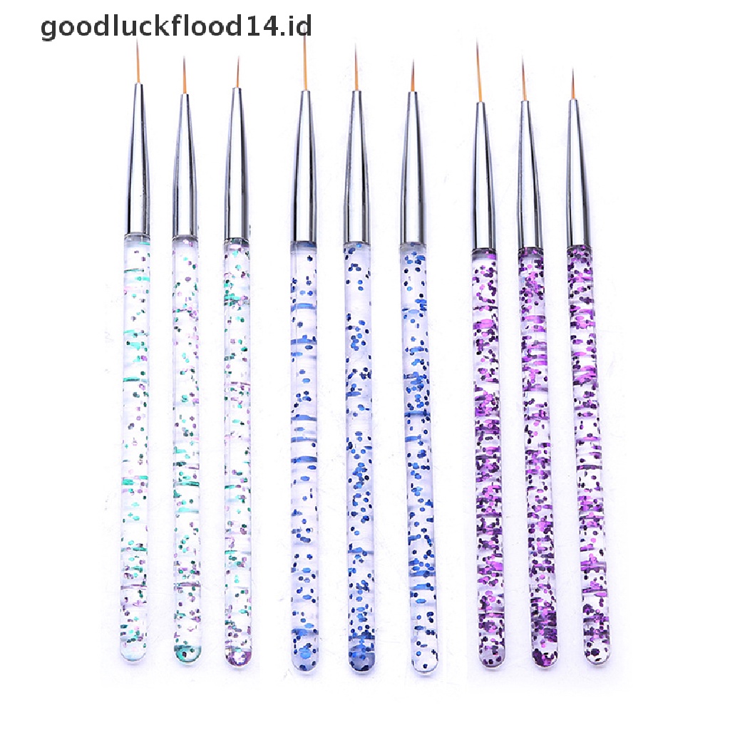 [OOID] 3pcs 7/9/11mm Sequins French Painting Brush Lines DIY Drawing Pen Manicure Tool ID