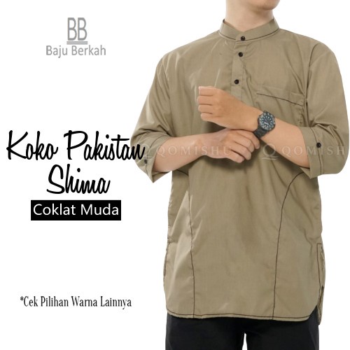 BAJU KOKO DEWASA Motif Bordir Lengan Panjang M L XL Putih Setelan Gamis Turki Al-Isra Paka Y3H6