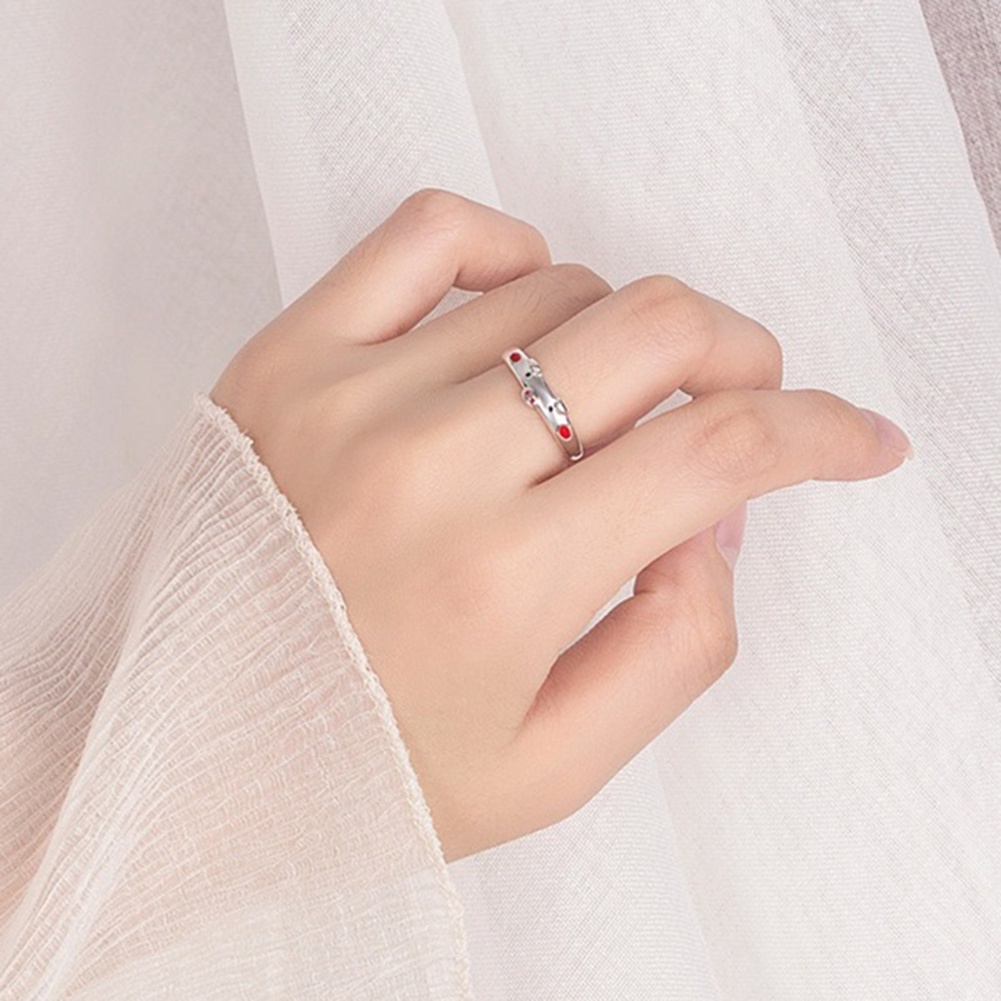 Hu Hu Hu Hu Hu Alat Bantu Pasang Kacamata♡ Cincin Model Terbuka Desain Kartun Babi Lucu Untuk Hadiah Ulang Tahun Wanita