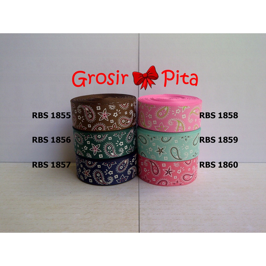 

(25 yard) Pita Grosgrain Motif RBS 1855,1856,1857,1858,1859,1860 | Toko Bahan Craft | Grosir Pita