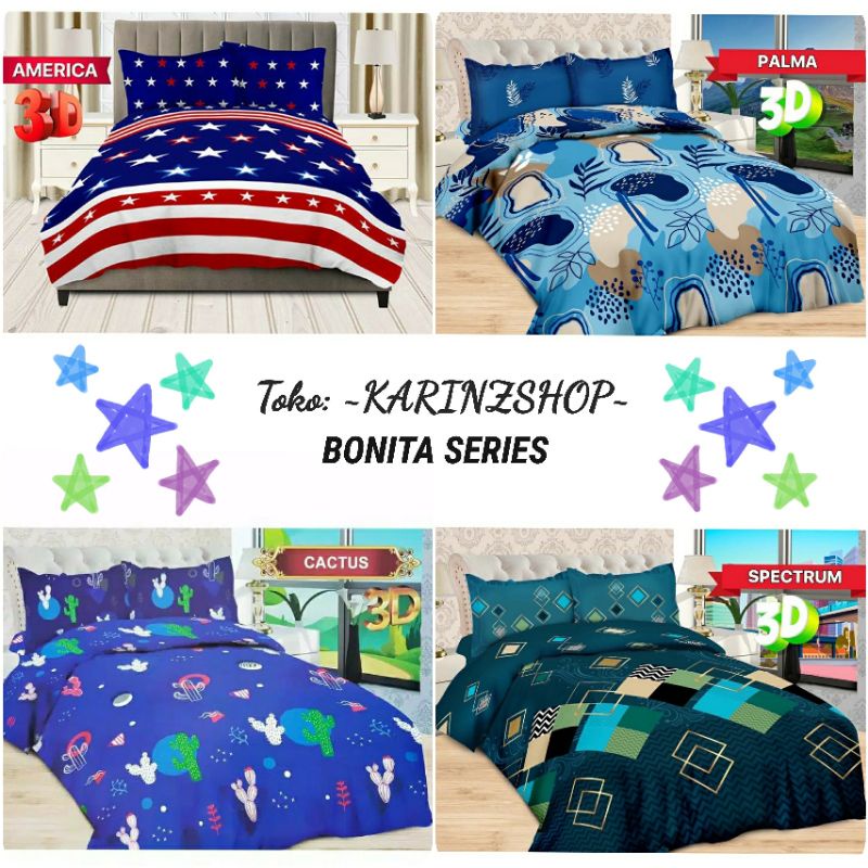 Sprei BONITA PALMA/SPECTRUM/AMERICA/CACTUS (Uk. King 180/Queen 160)