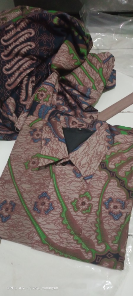 Hanurogo Pendek Kemeja Batik Pria Full Furing Bahan Katun Halus Primisima