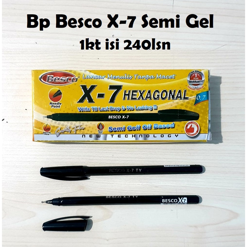 

1 Lusin/ 12 Pcs Bolpen/ Pulpen/ Pena Semi Gel Besco X-7