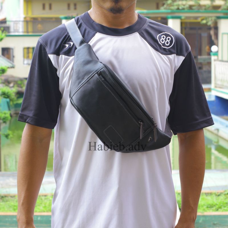 TAS PINGGANG KULIT ASLI SUKAREGANG GARUT