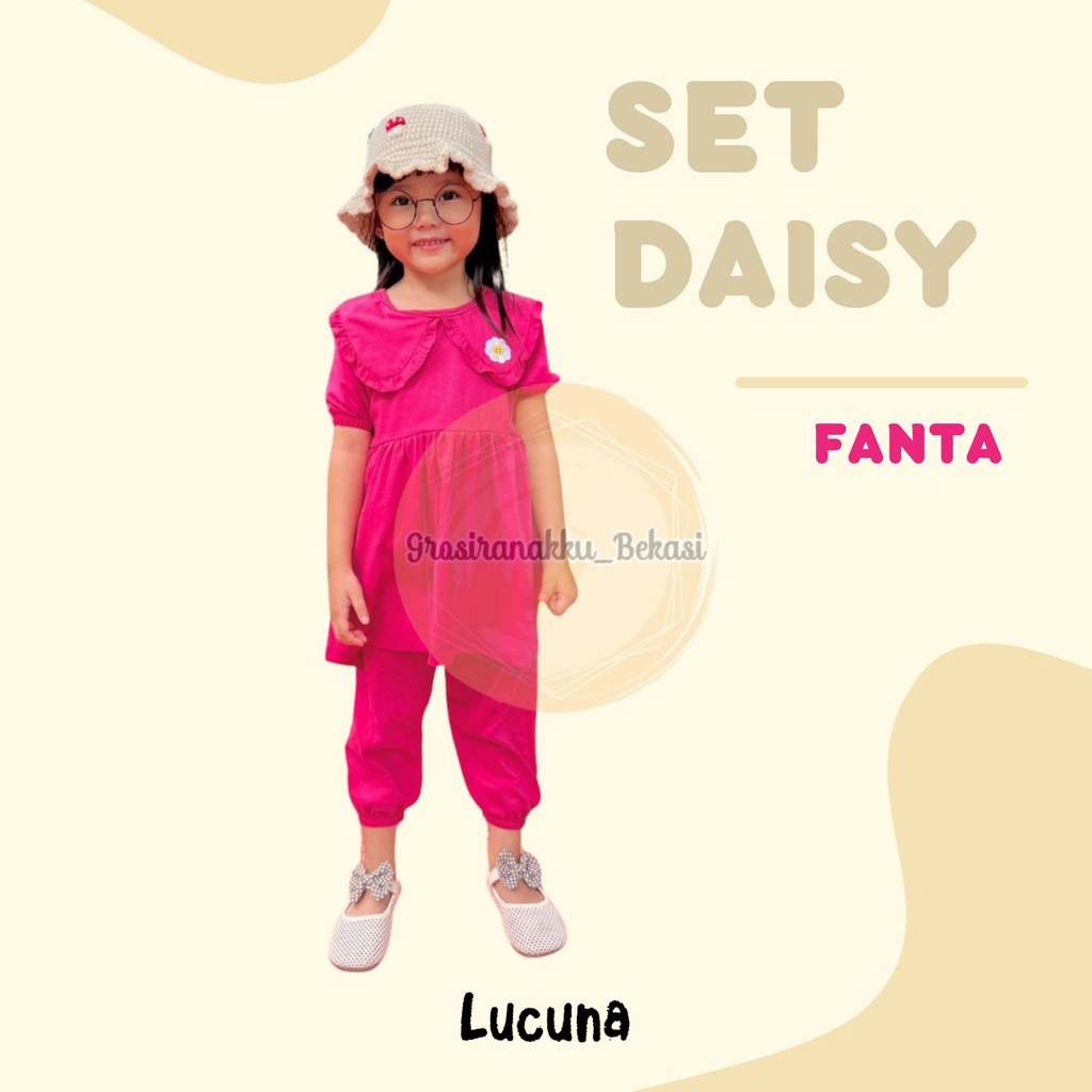 Setelan Anak Lucuna Daisy Warna Fanta 1-5tahun