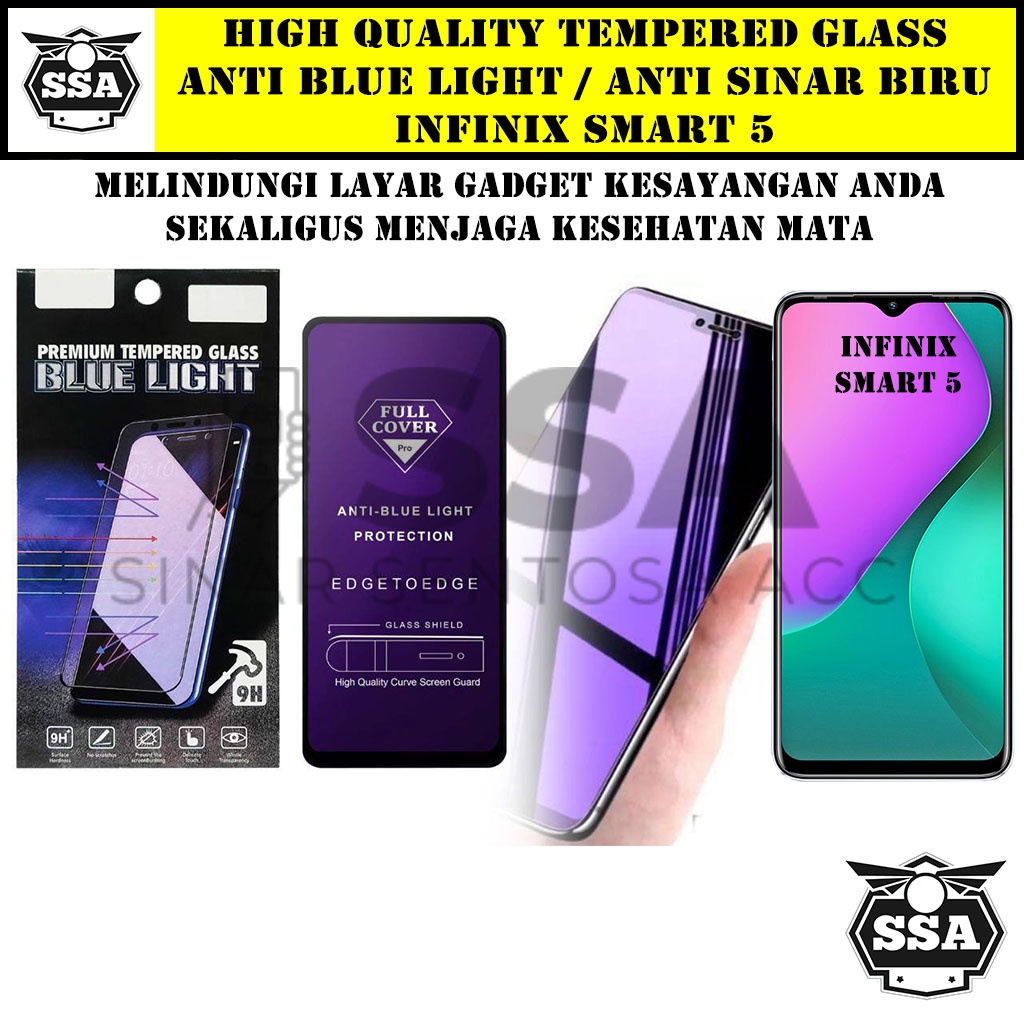 Tempered Glass Infinix Smart 5 Anti Blue Light Anti Sinar Biru Ori Original Hp Pelindung Layar Temper Anti Lecet Gores TG Murah Berkualitas