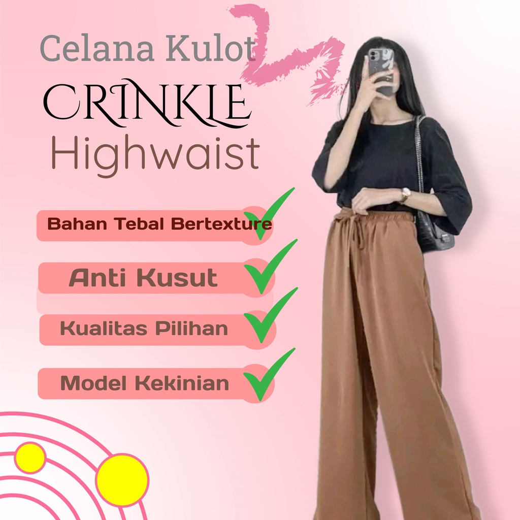 CELANA KULOT CRINKLE WANITA / CELANA KULOT CRINKLE // CELANA KULOT WANITA