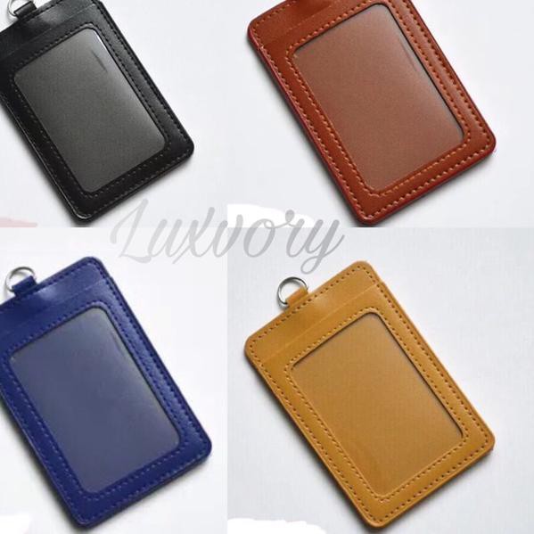 

108✓(=) Name Tag Kulit/ ID Card Holder 2 Slot Kartu / Badge ID / 108✓(=)